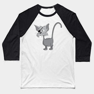 crazy cat Baseball T-Shirt